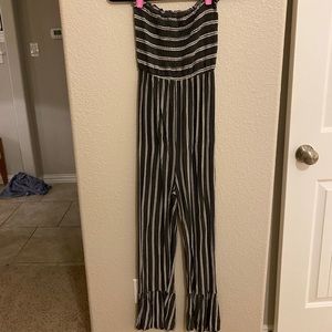 Strip jump suit
